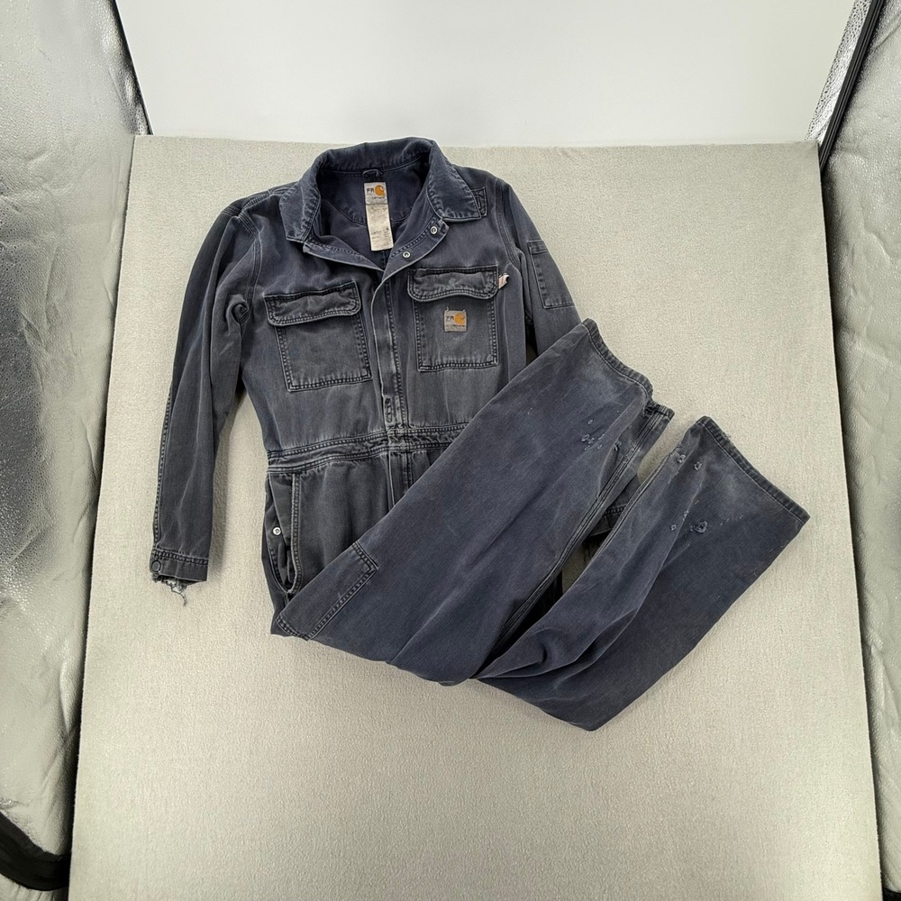 Carhartt FR Coveralls Distressed Flame Fire Resistant Jumpsuit Size 40 Regular
